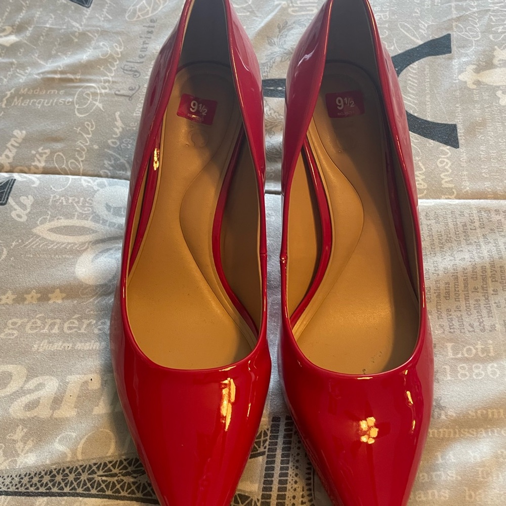 INC International Concepts Red Patent Heels